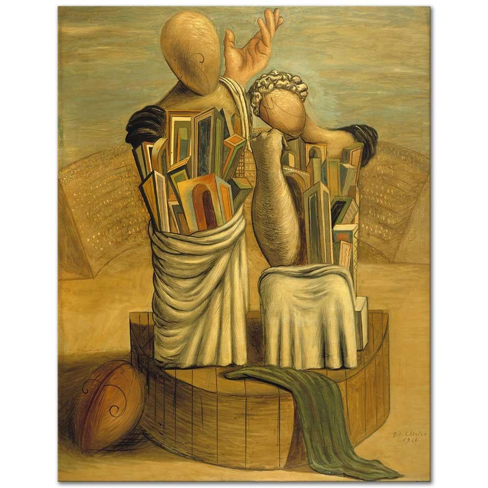 La Comedia e la Tragedia by Giorgio de Chirico as Art Print