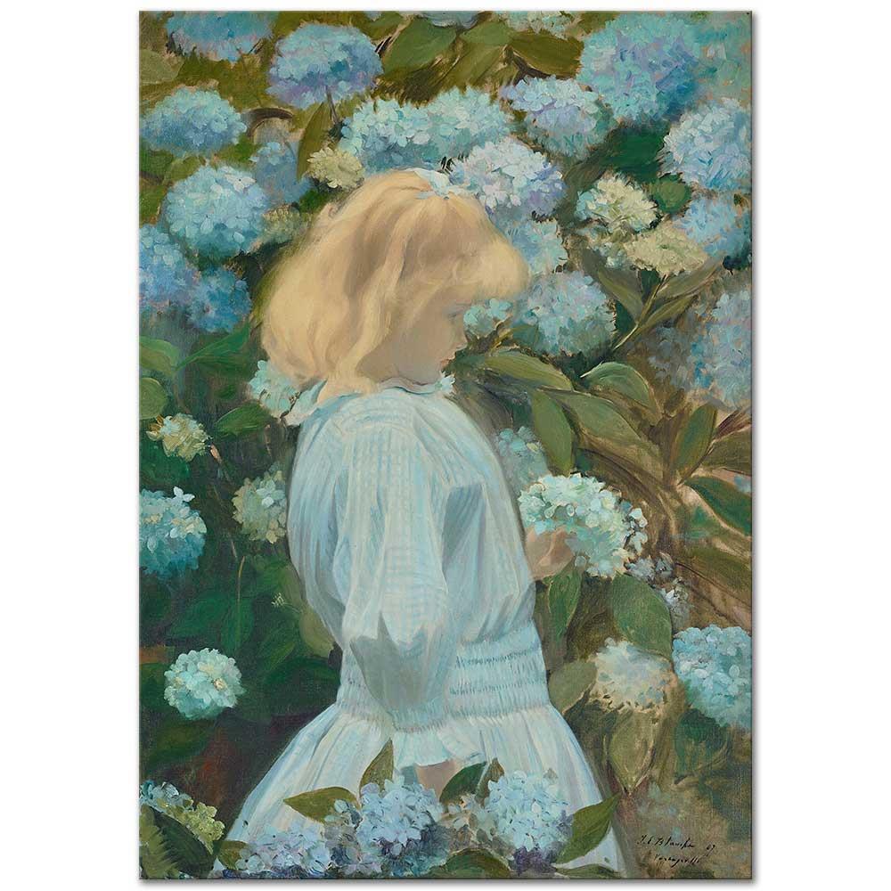 Jacques-Emile Blanche Ortancalar Arasındaki Küçük Kız Kanvas Tablo
