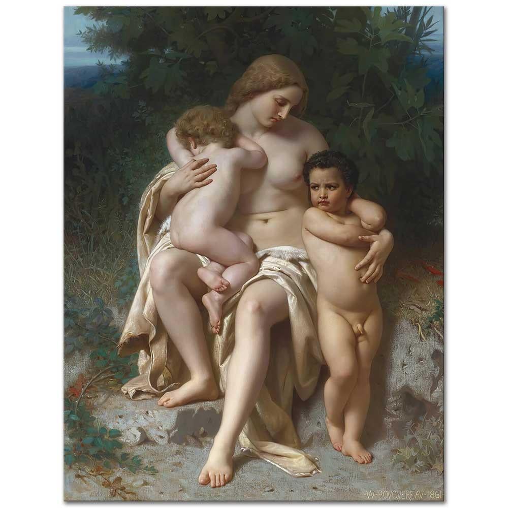 William Adolphe Bouguereau İlk Anlaşmazlık Kanvas Tablo