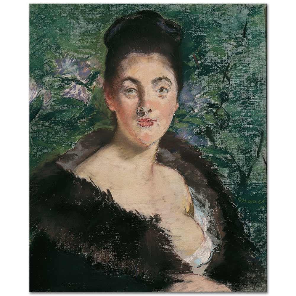 Edouard Manet Kürklü Kadın Kanvas Tablo
