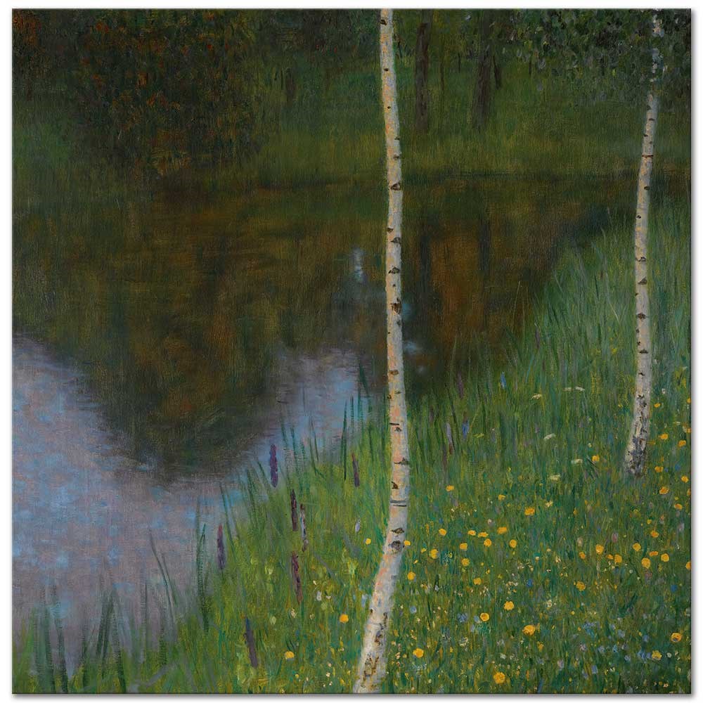 Lakeshore With Birches by Gustav Klimt