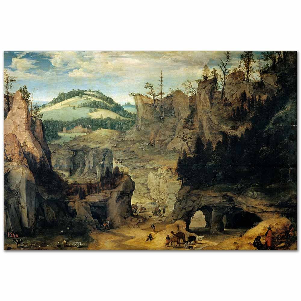 Landscape with Figures by Cornelis van Dalem as Fine Art Print