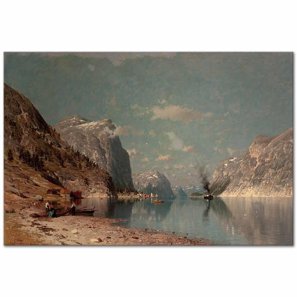 Landscape with Fjords by Adelsteen Normann as Art Print
