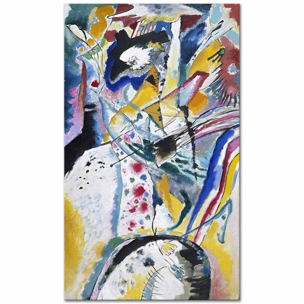 Wassily Kandinsky Edwin R. Campbell'in Duvarı İçin Büyük Etüd Kanvas Tablo