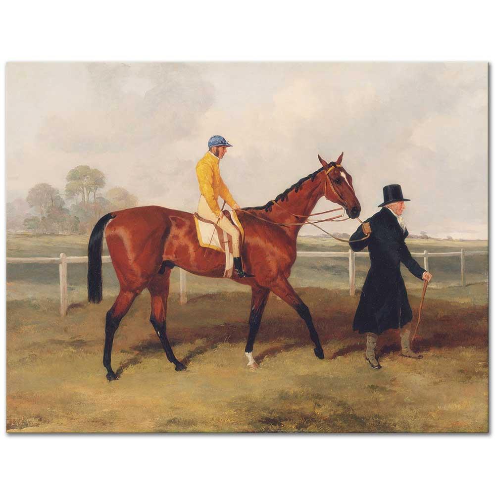 Leading in the Horse Sir Tatton Sykes by Harry Hall as Art Print