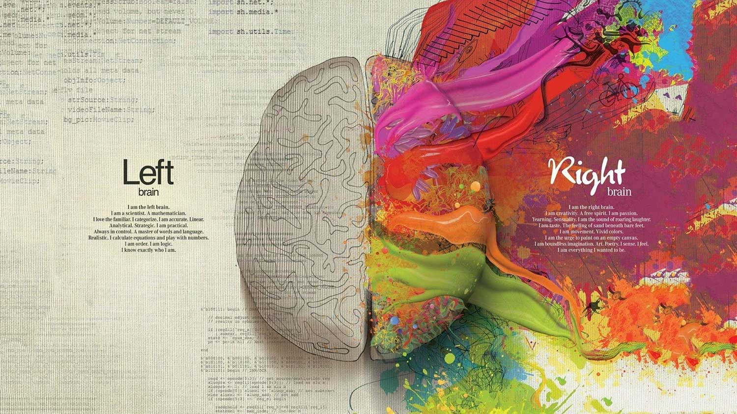 Left and Right Brain Art Print