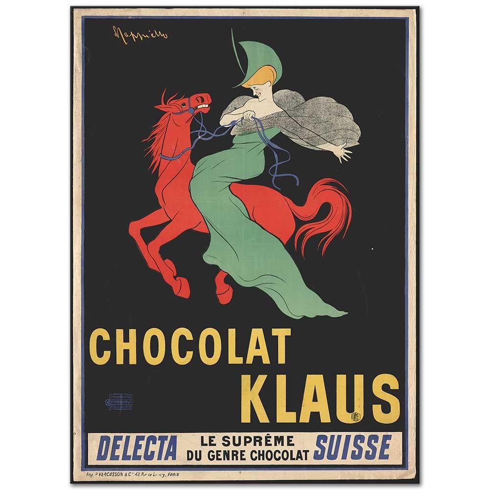 Leonetto Cappiello Klaus Çikolatası Kanvas Tablo