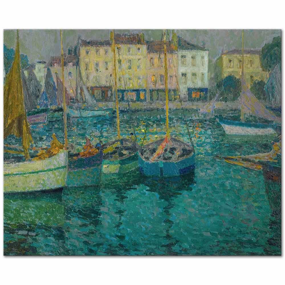 Les Barques À La Rochelle by Henri Le Sidaner as Art Print