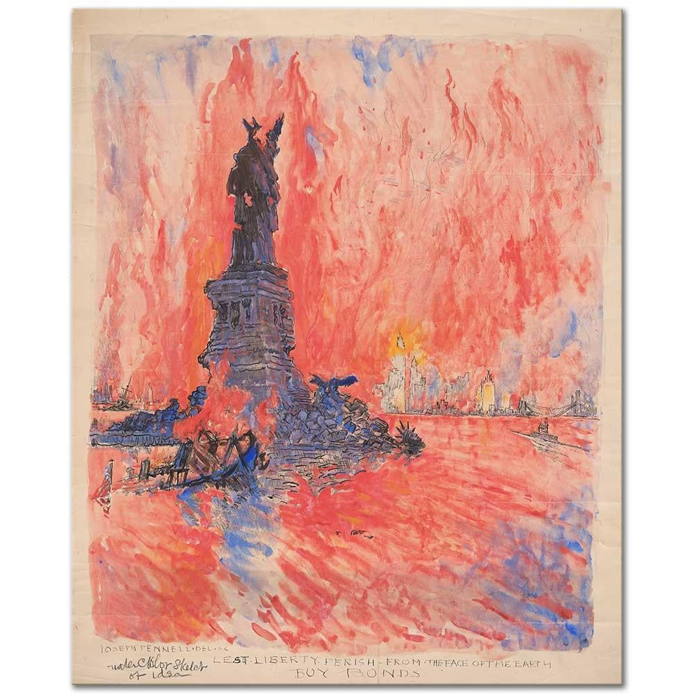 Joseph Pennell Özgürlük Yeryüzünden Yok Olmasın Diye Kanvas Tablo