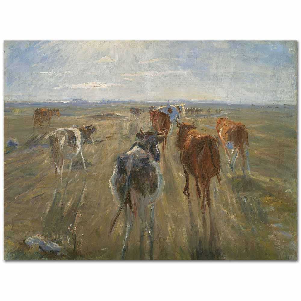 Long Shadows, Cattle on the Island of Saltholm by Theodor Philipsen as Art Print