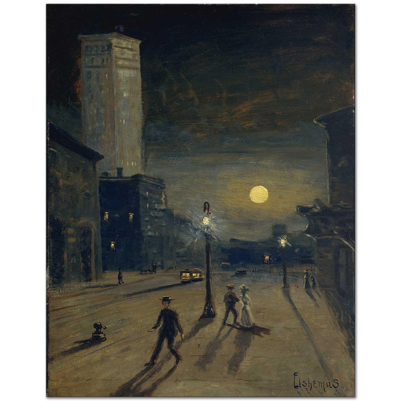 Louis Michel Eilshemius New York at Night Art Print