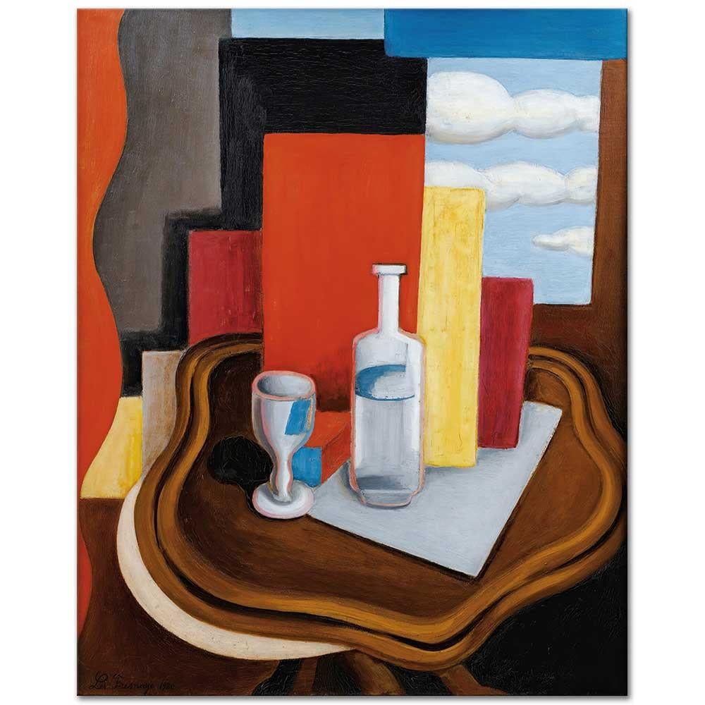 Louis Philippe Table With A Bottle And Glass by Roger de La Fresnaye