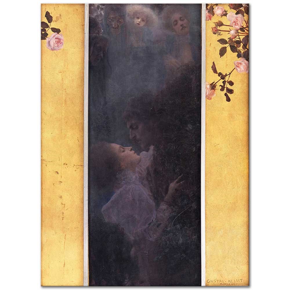 Gustav Klimt Aşk Kanvas Tablo