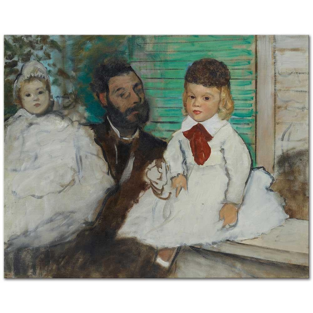 Edgar Degas Ludovic Lepic ve Kızları Kanvas Tablo