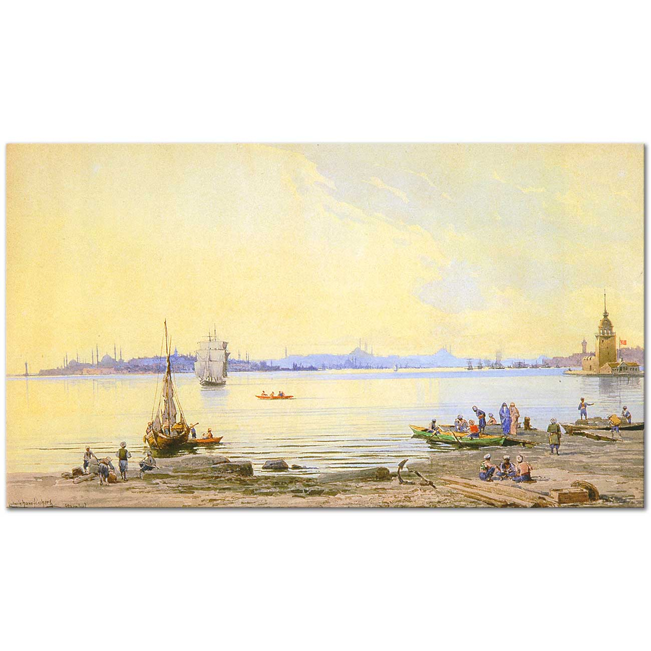 Ludwig Hans Fischer Kız Kulesi Kanvas Tablo