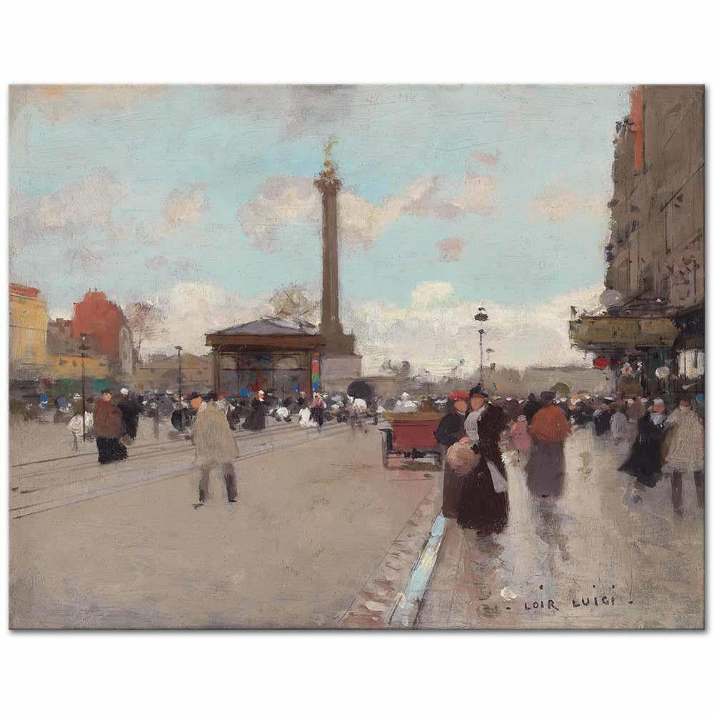 Luigi Loir Bastille Meydanı Kanvas Tablo