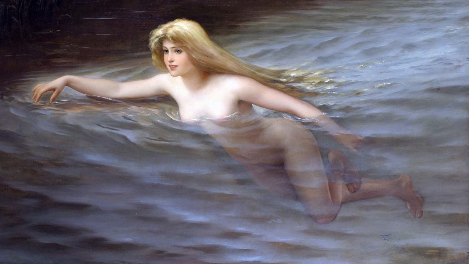 Luis Ricardo Falero Su Perisi Kanvas Tablo