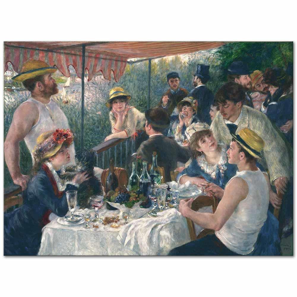 Pierre Auguste Renoir Tekne Mürettebatının Öğle Yemeği Kanvas Tablo