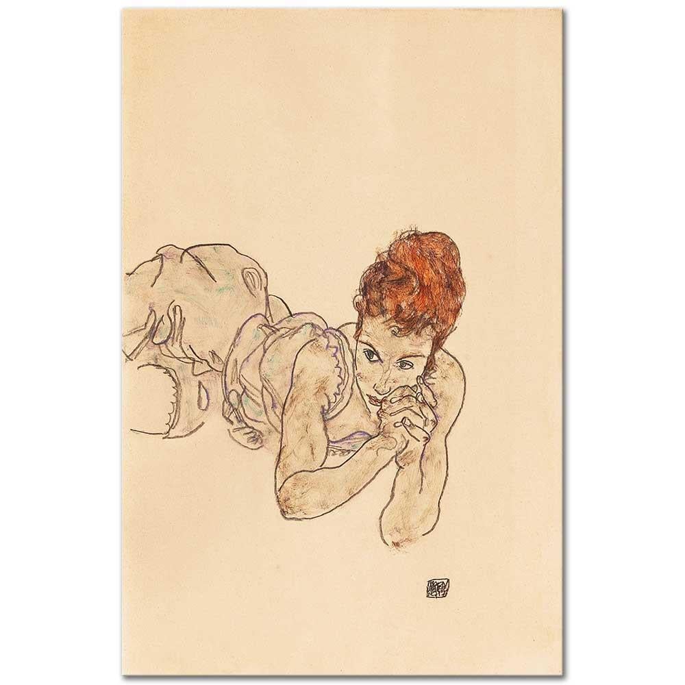 Lying Woman by Egon Schiele