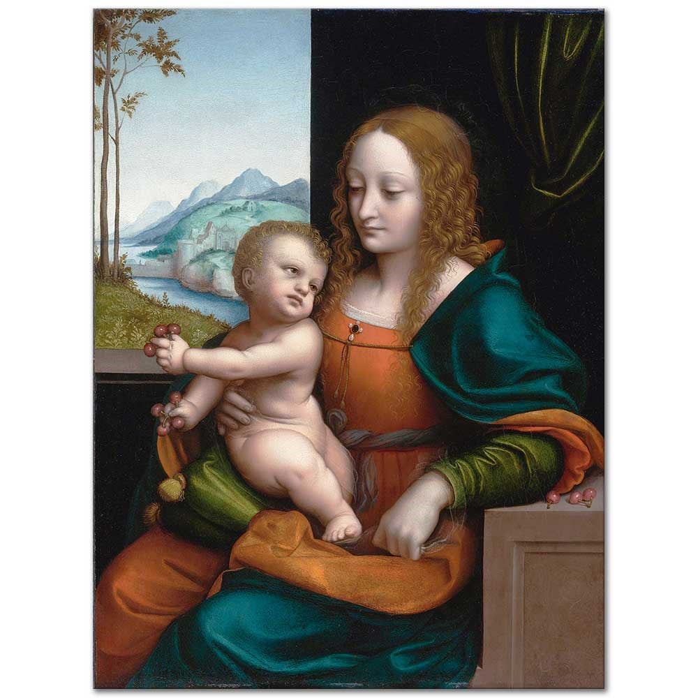 Giampietrino Kirazlı Madonna Kanvas Tablo