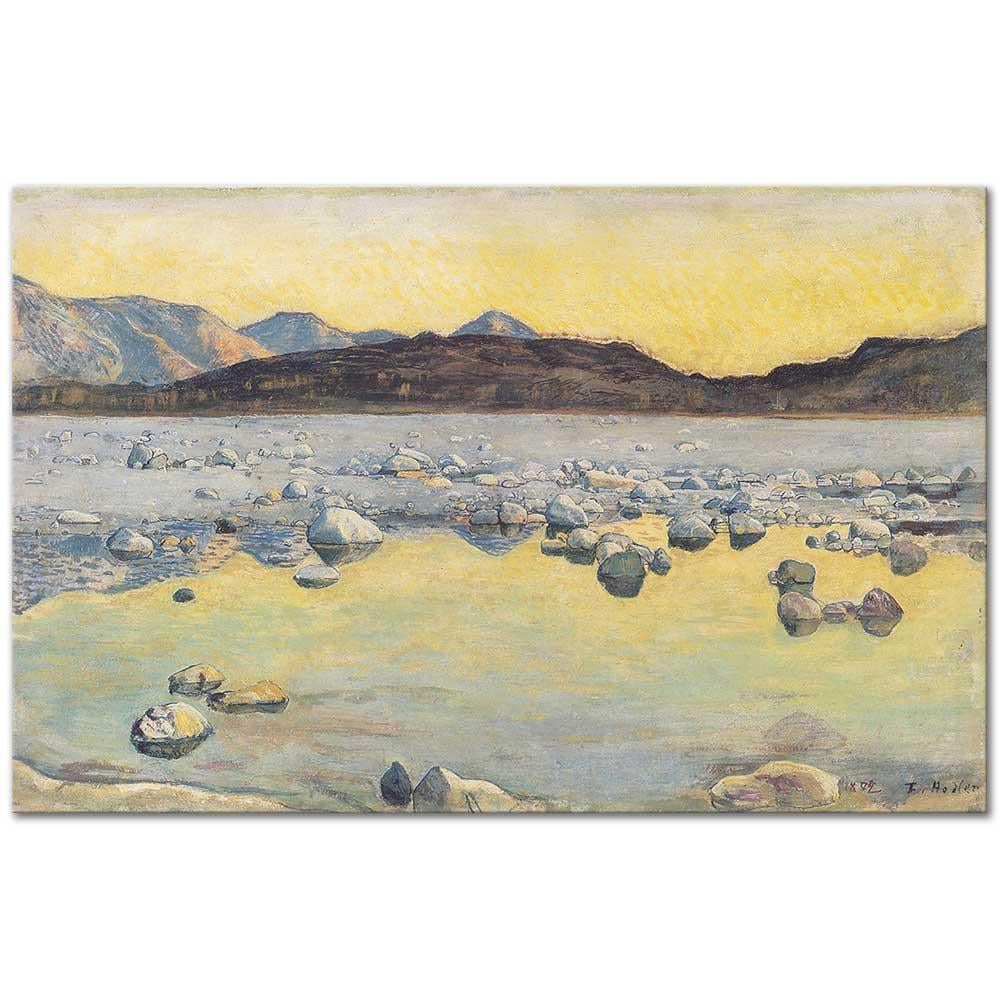 Ferdinand Hodler Gün Doğumu Öncesi Maggia Deltası Kanvas Tablo