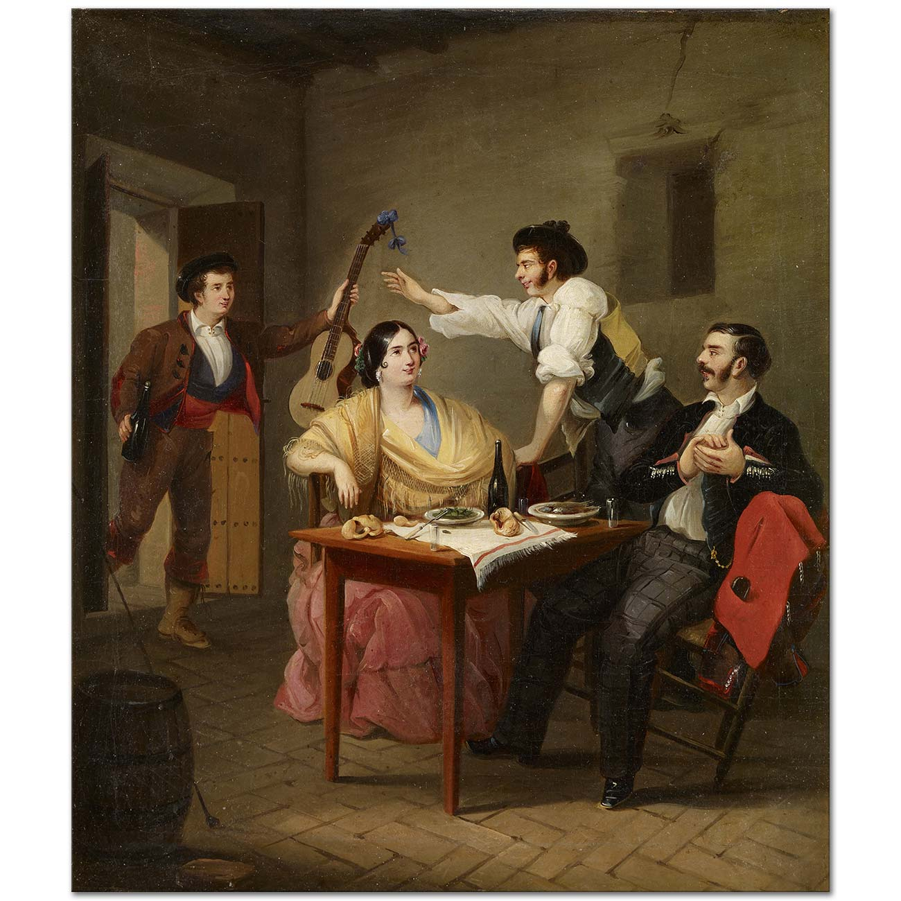 Manuel Cabral Aguado Bejarano Singing at the Table Art Print 