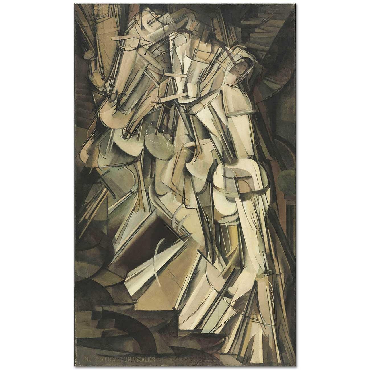 Marcel Duchamp Sandalyeye Uzanmış Nü Kanvas Tablo