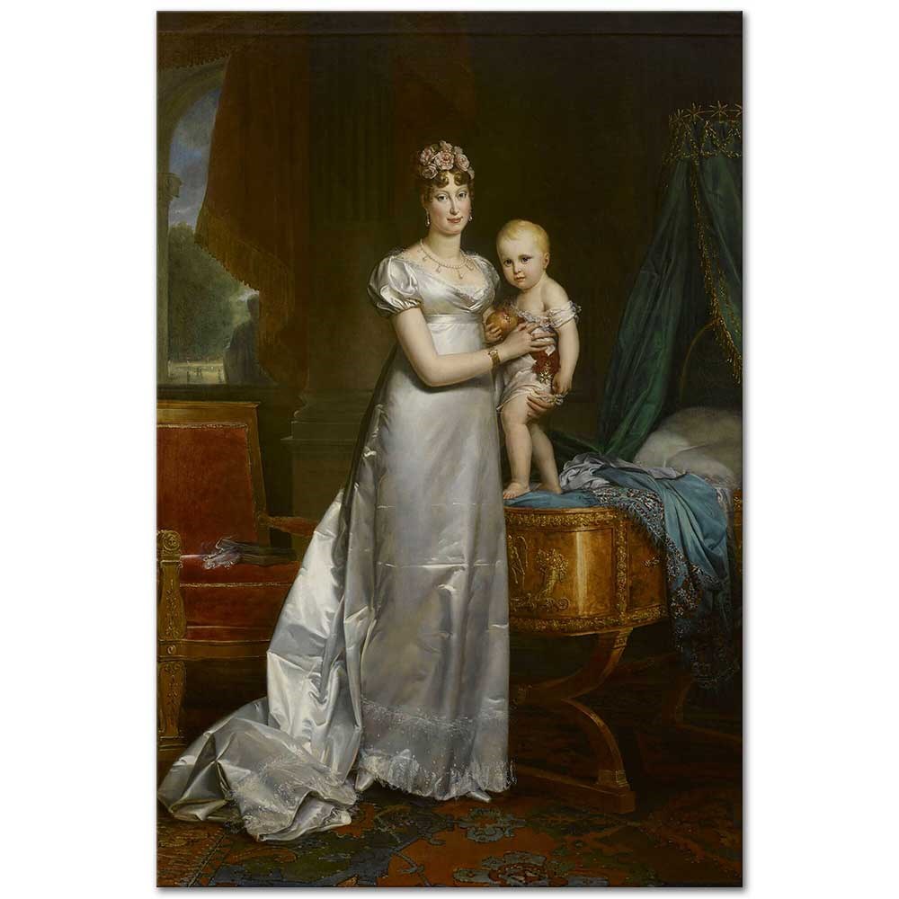 François Gerard Marie Luise ve Roma Kralı Napolyon Kanvas Tablo