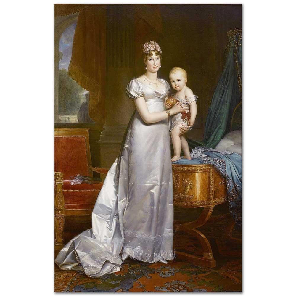 François Gerard Marie Luise ve Roma Kralı Napolyon Kanvas Tablo