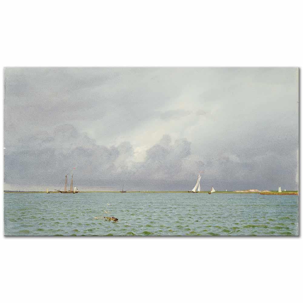 Marine with Yachts by William Trost Richards as Art Print