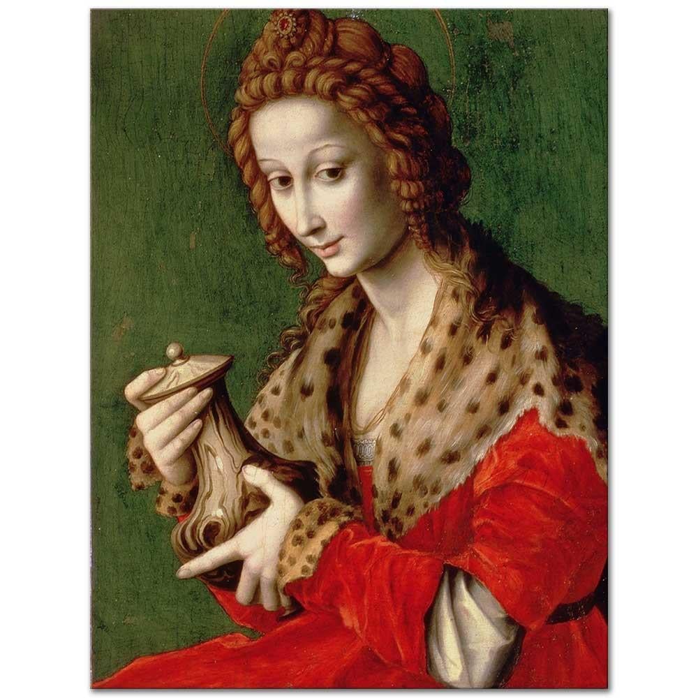 Francesco Bacchiacca Azize Mary Magdalene Kanvas Tablo