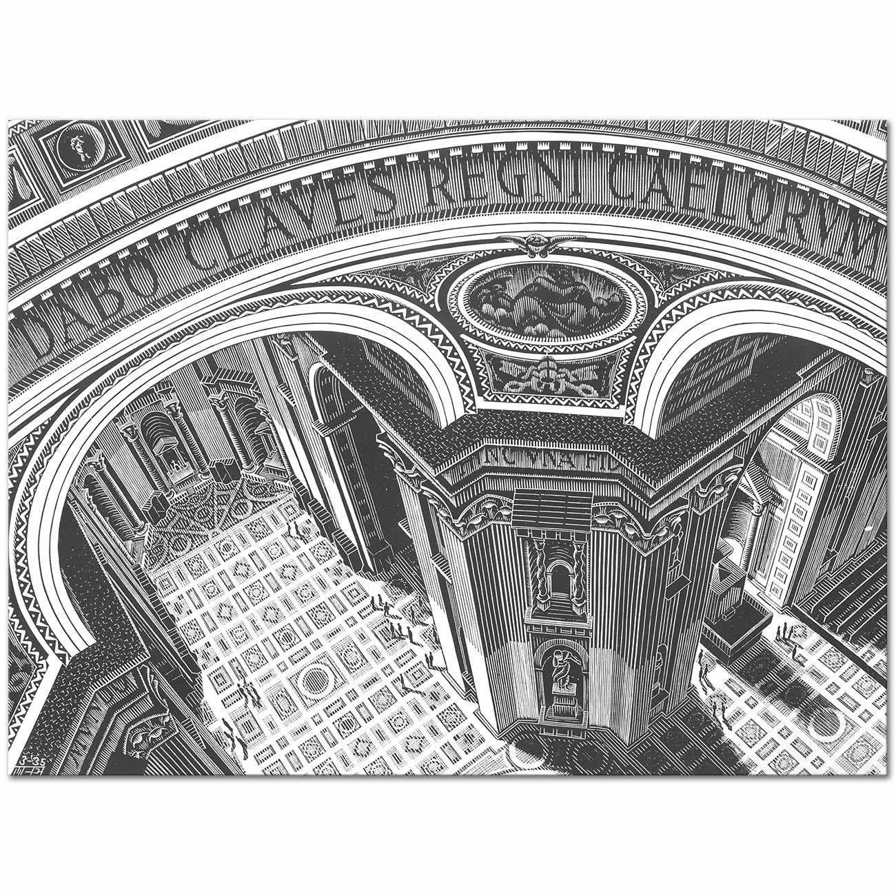 Maurits Cornelis Escher St Peters Roma Kanvas Tablo