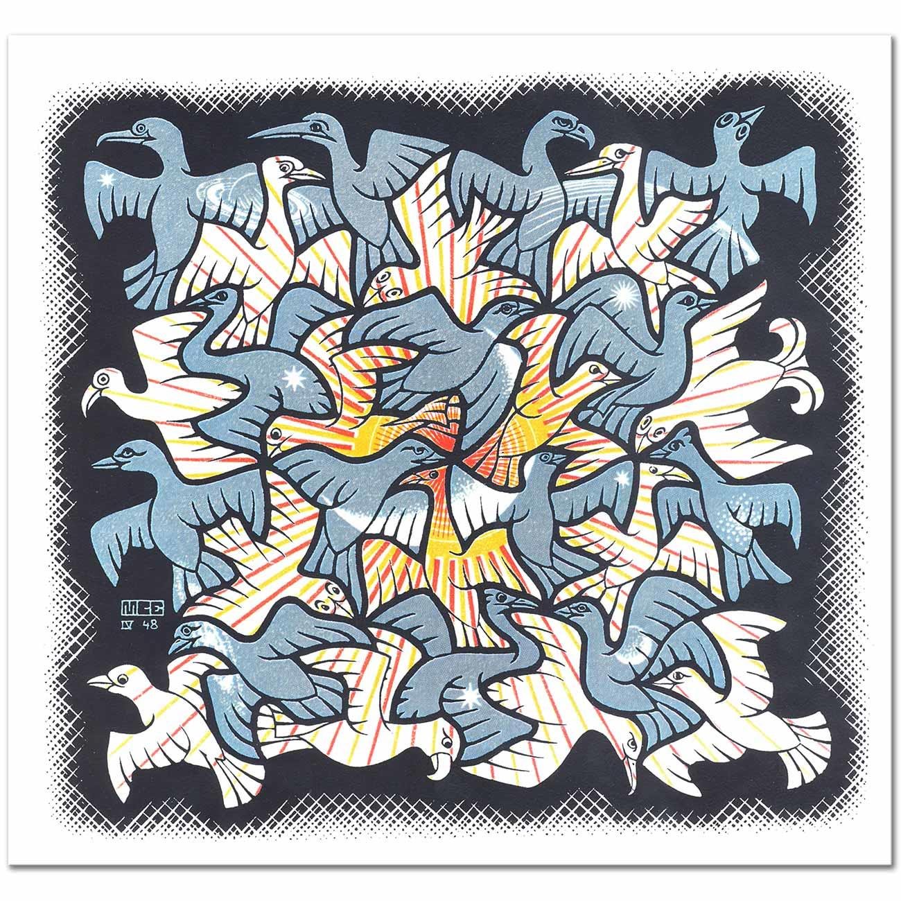 Maurits Cornelis Escher Güneş ve Ay Kanvas Tablo