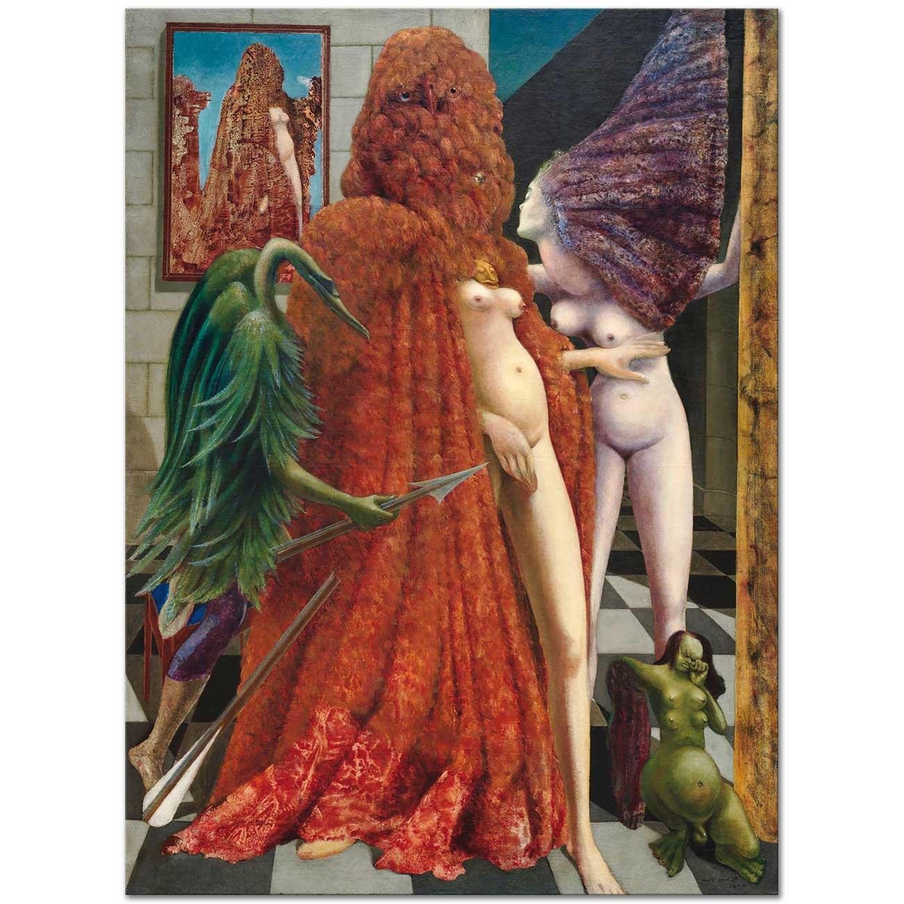 Max Ernst Gelinin Giyinmesi Kanvas Tablo