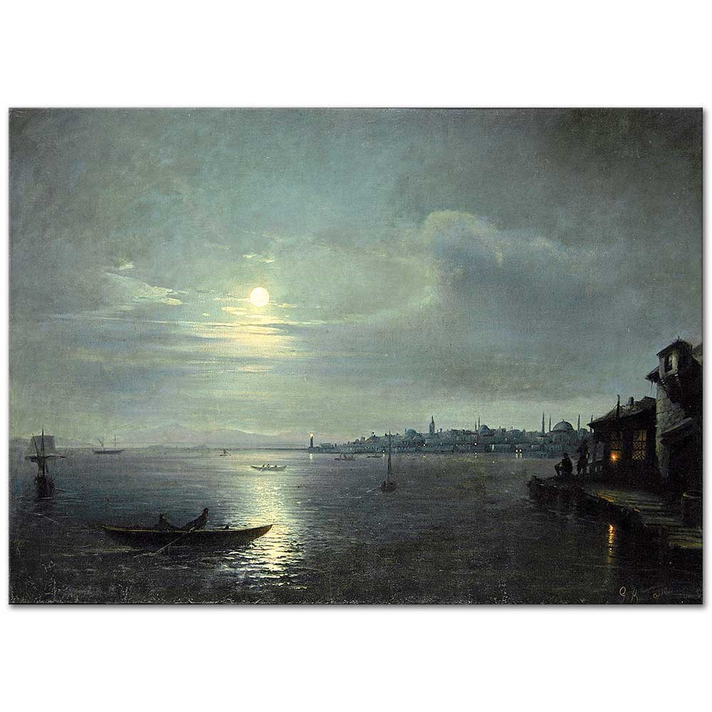 Migirdic Givanian Moonlight in Istanbul Art Print