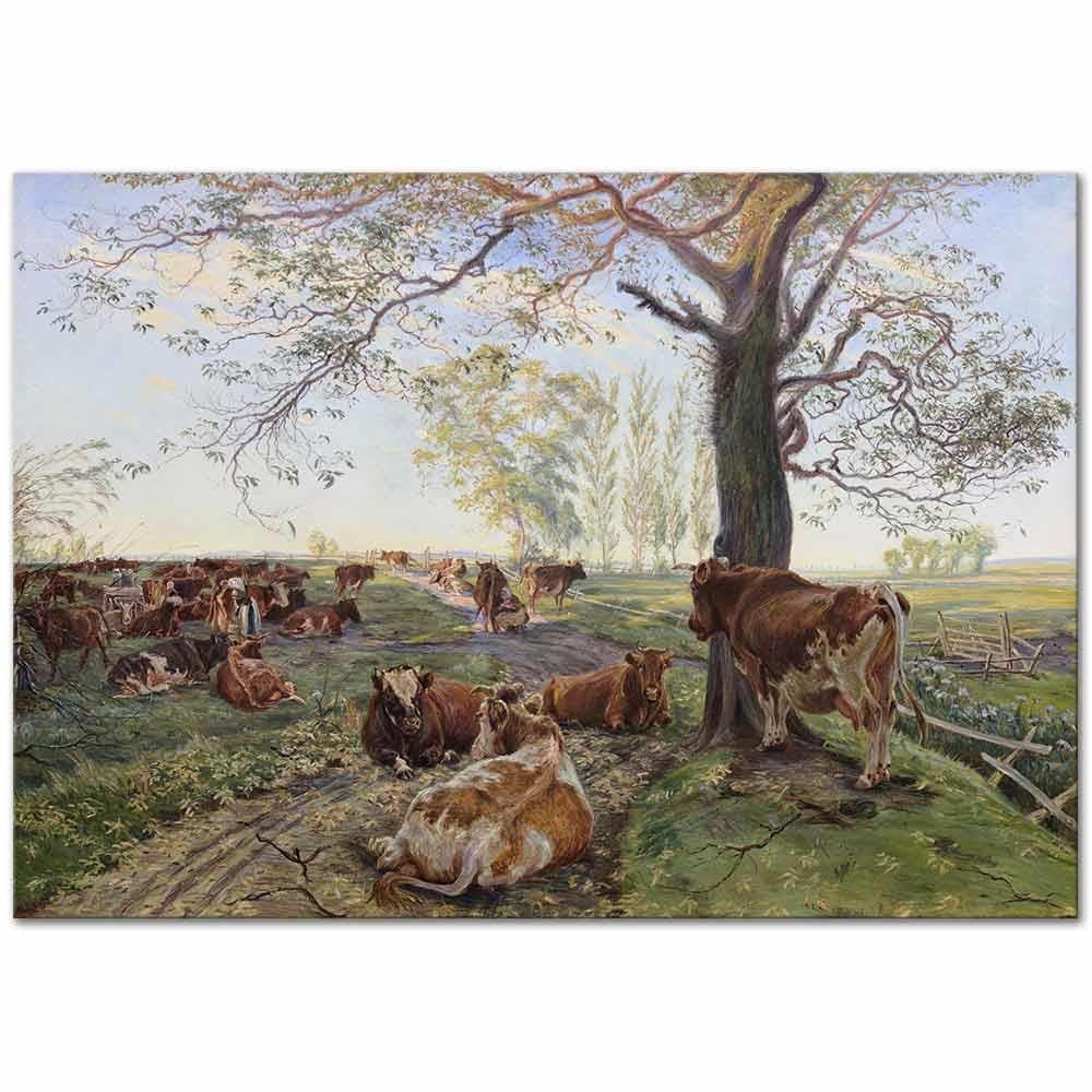 Milking Place at Dyrehavegård by Theodor Philipsen as Art Print
