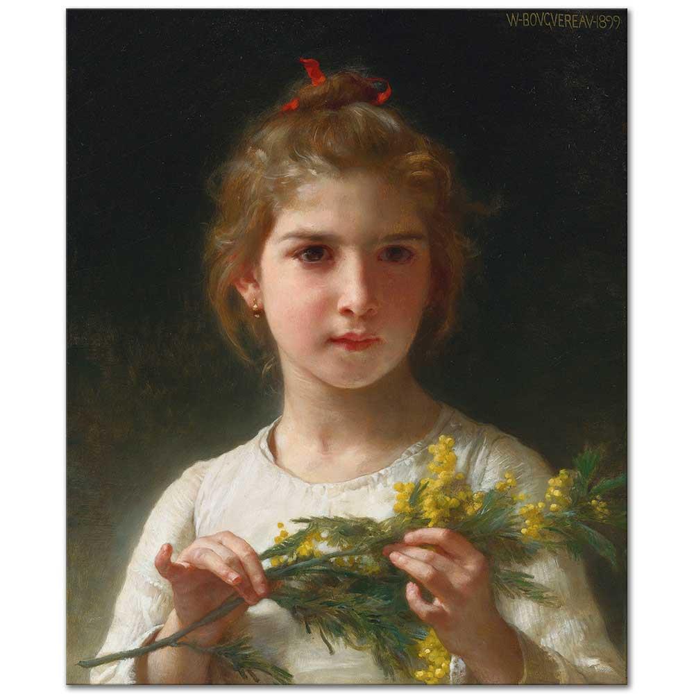 William Adolphe Bouguereau Mimoza Kanvas Tablo