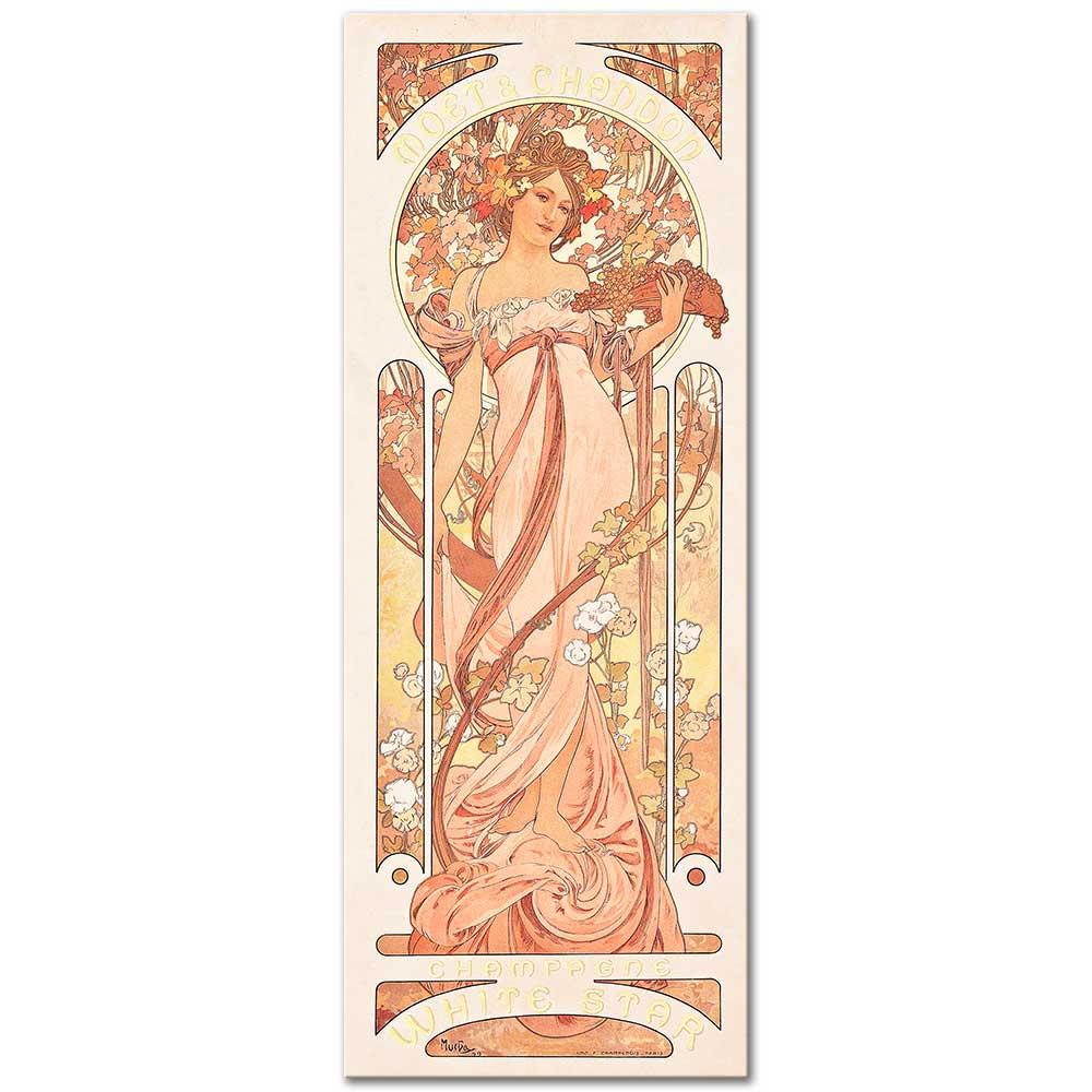 Moet Chandon White Star by Alphonse Mucha as Art Print