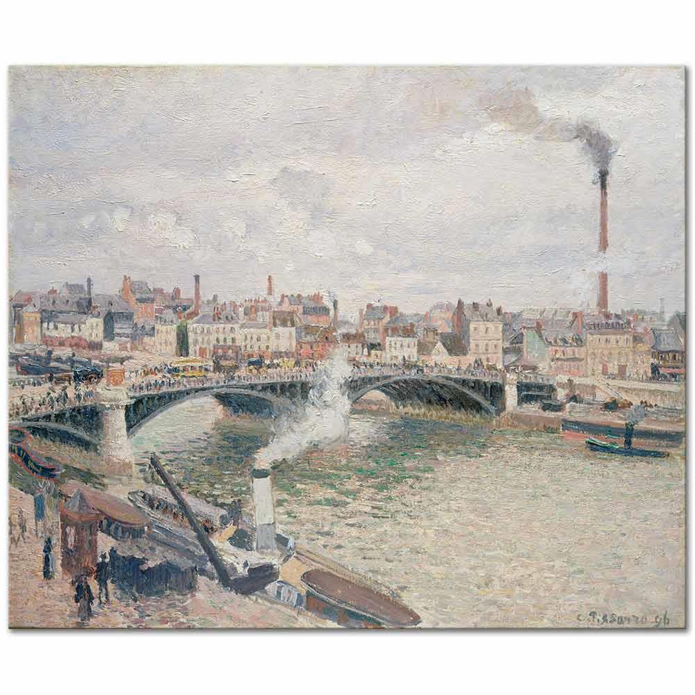 Morning An Overcast Day, Rouen by Camille Pissarro as Art Print
