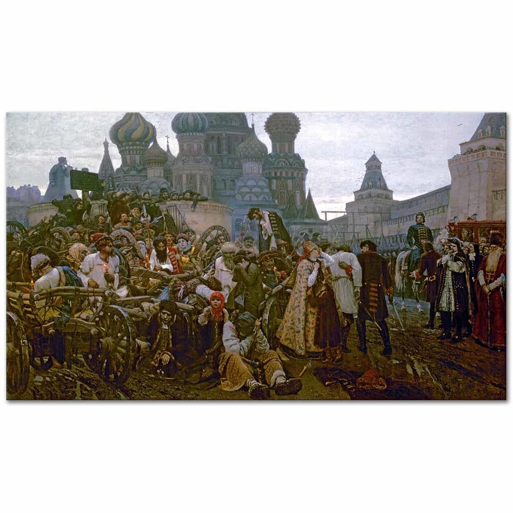 Morning of the Execution of the Streltsy by Vasily Surikov as Art Print