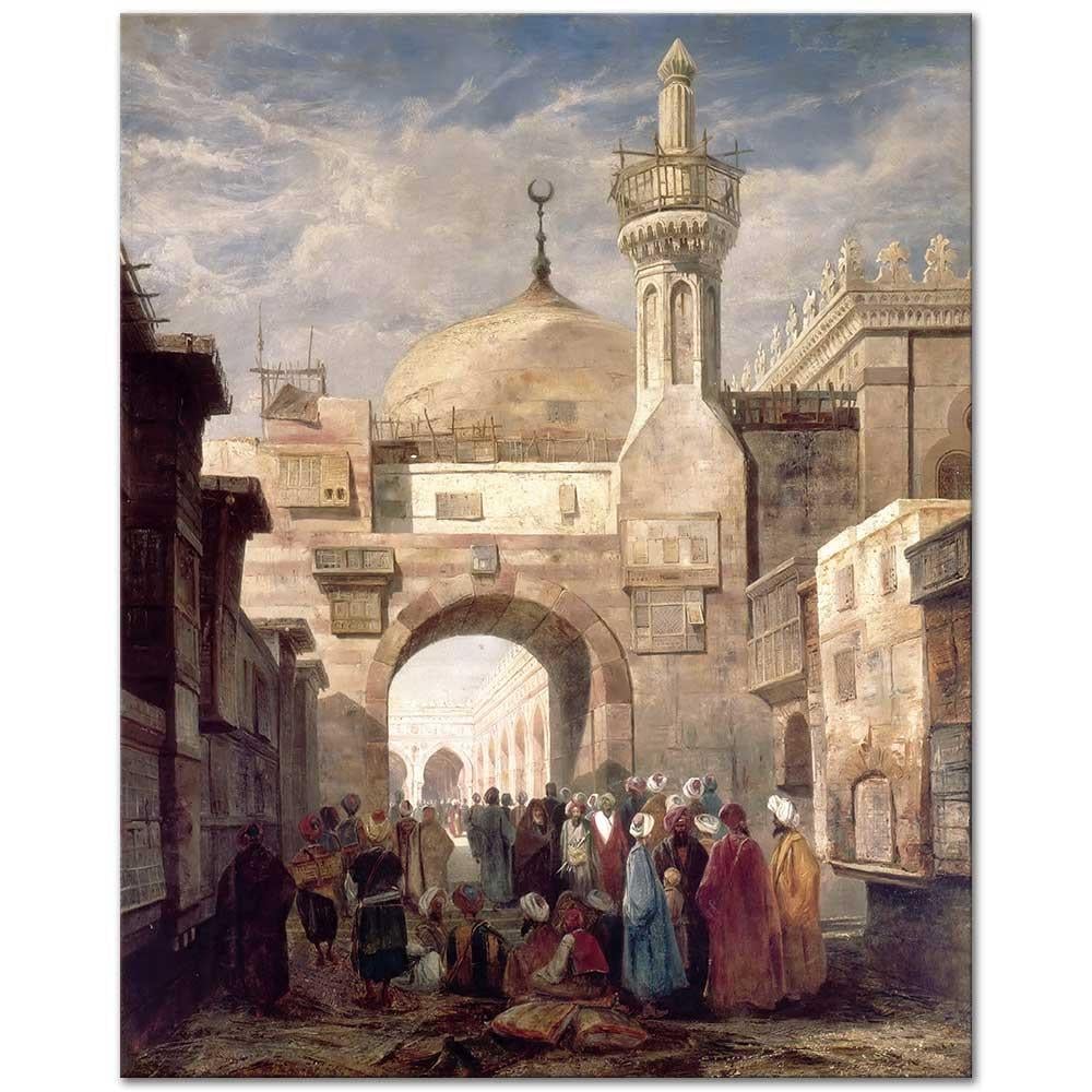Mosque of Al Azhar in Cairo by Adrien Dauzats