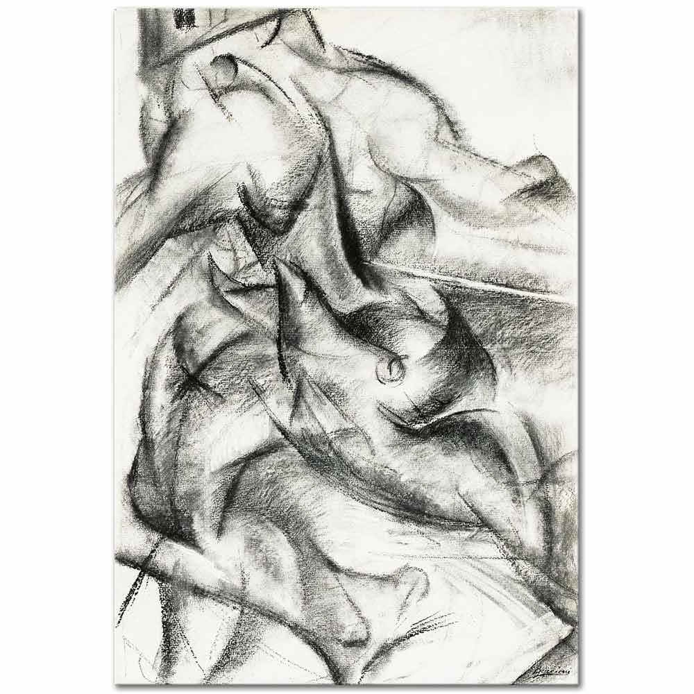 Umberto Boccioni Kas Dinamizmi Kanvas Tablo