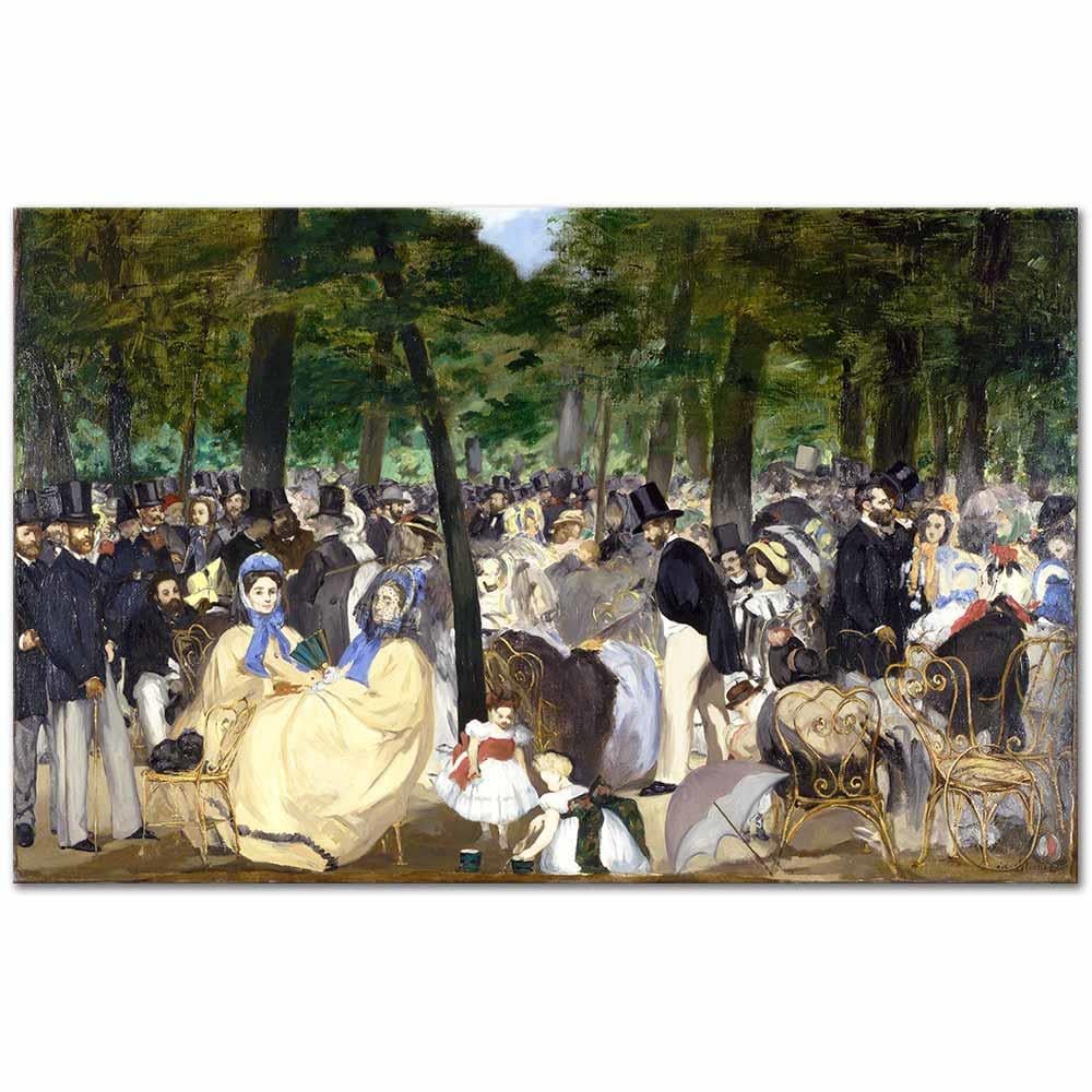Edouard Manet Tuilerien'de Konser Kanvas Tablo