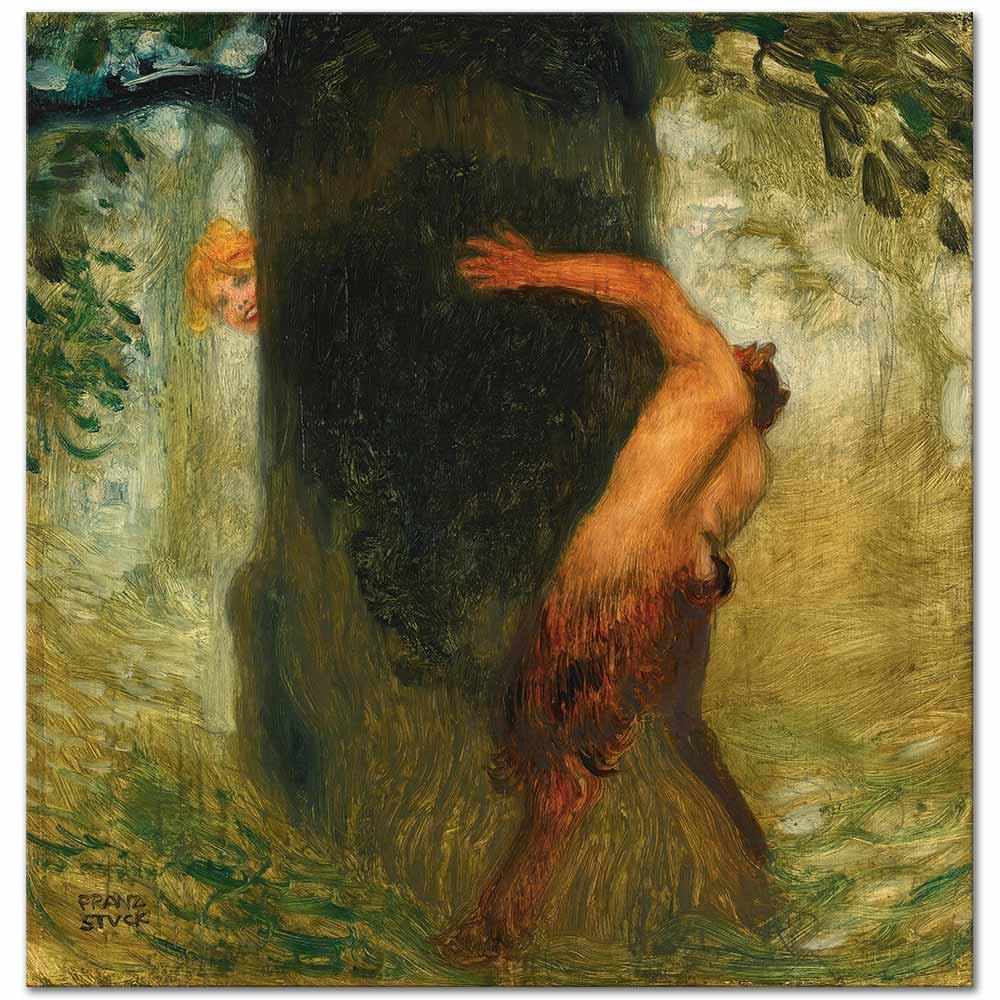 Franz von Stuck Sataşma Kanvas Tablo