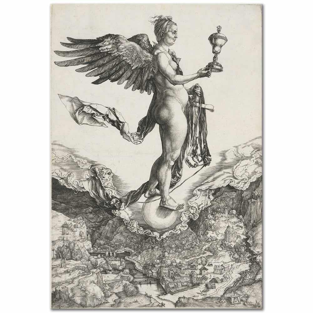 Albrecht Dürer Nemesis Büyük Şans Kanvas Tablo