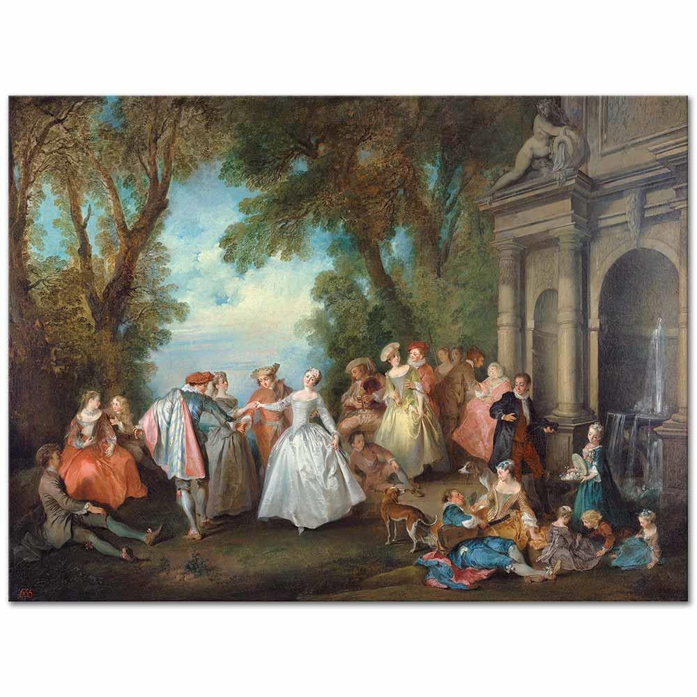Dance Before A Fountain by Nicolas Lancret