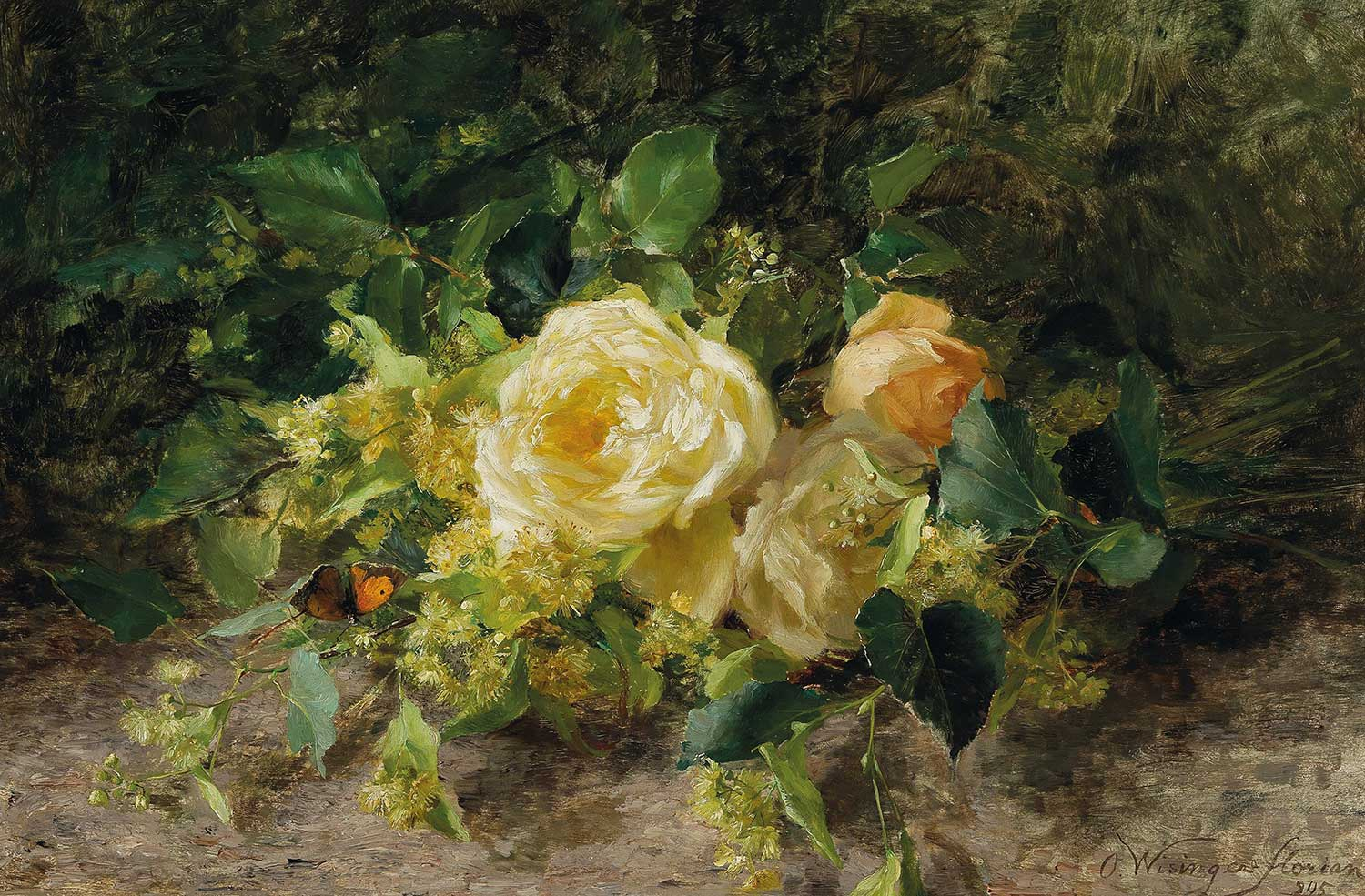A Bouquet Of Roses by Olga Wisinger-Florian