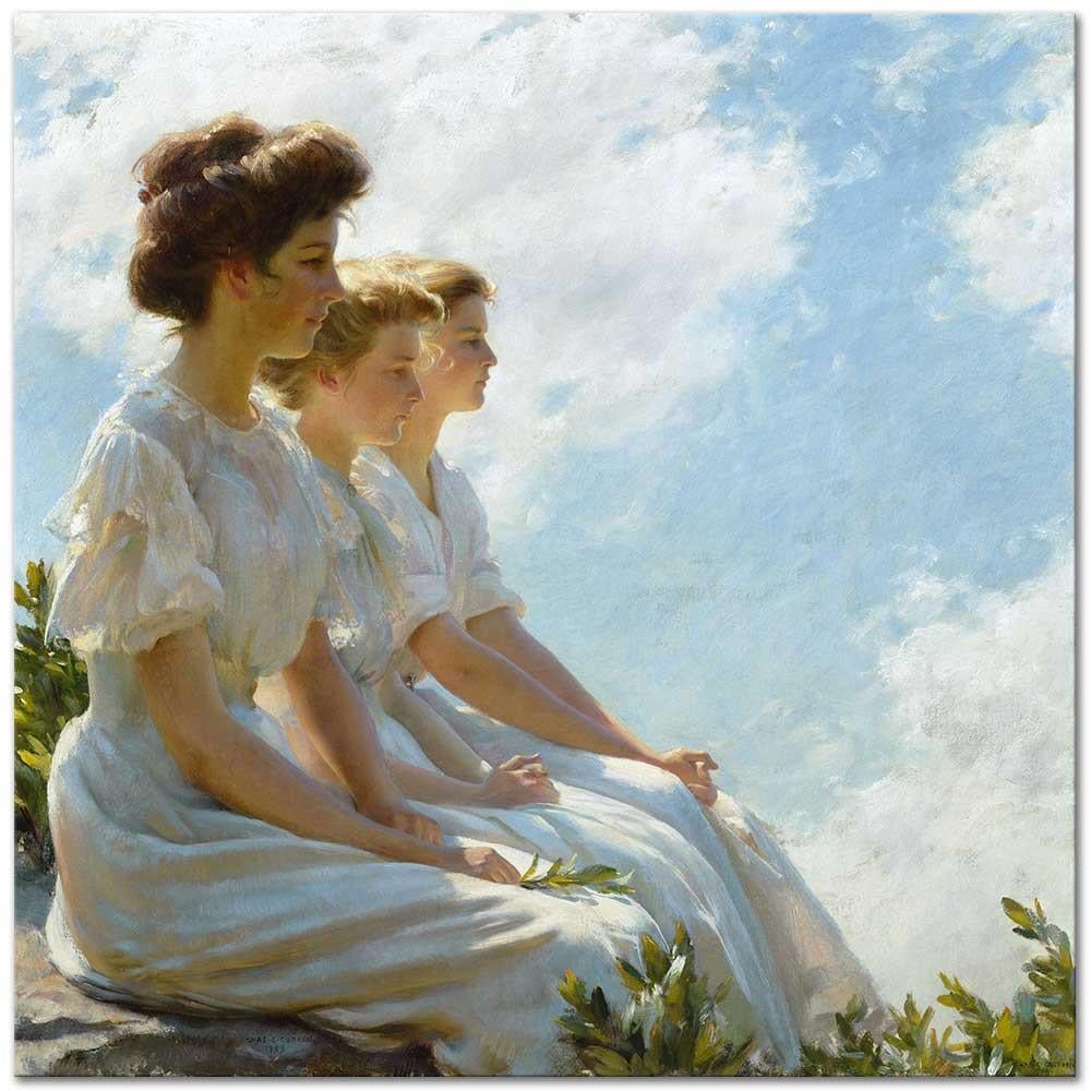 Charles Courtney Curran Tepelerde Kanvas Tablo
