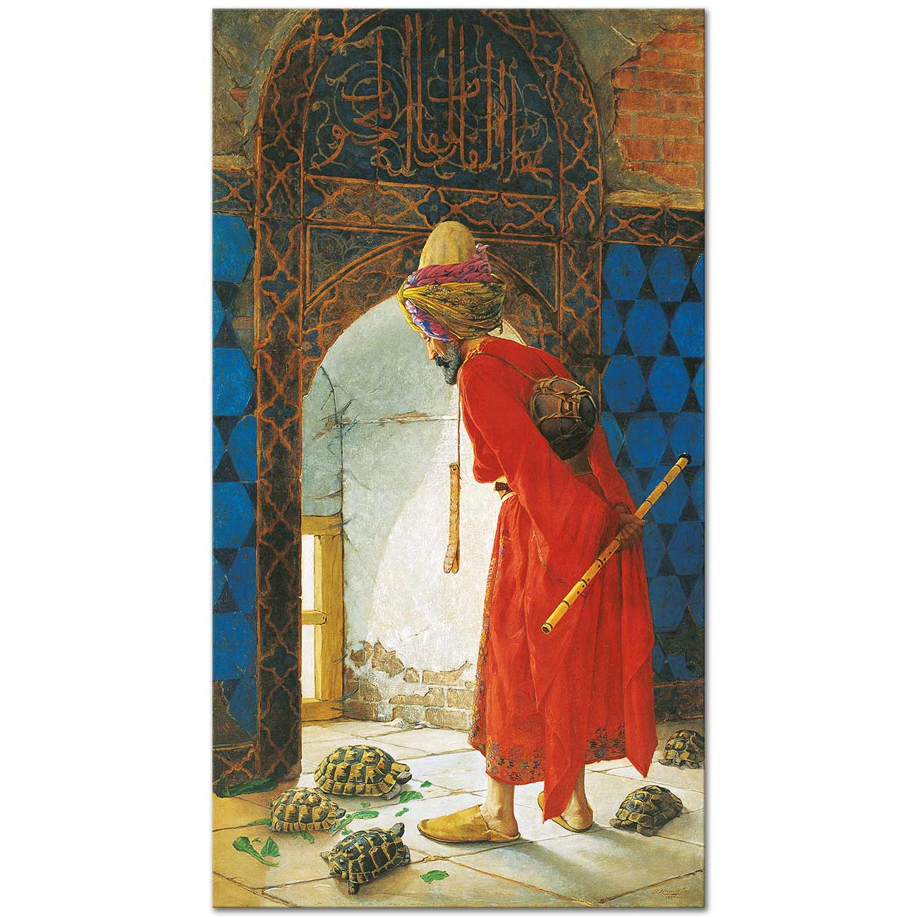 Osman Hamdi Turtle Trainer Art Print