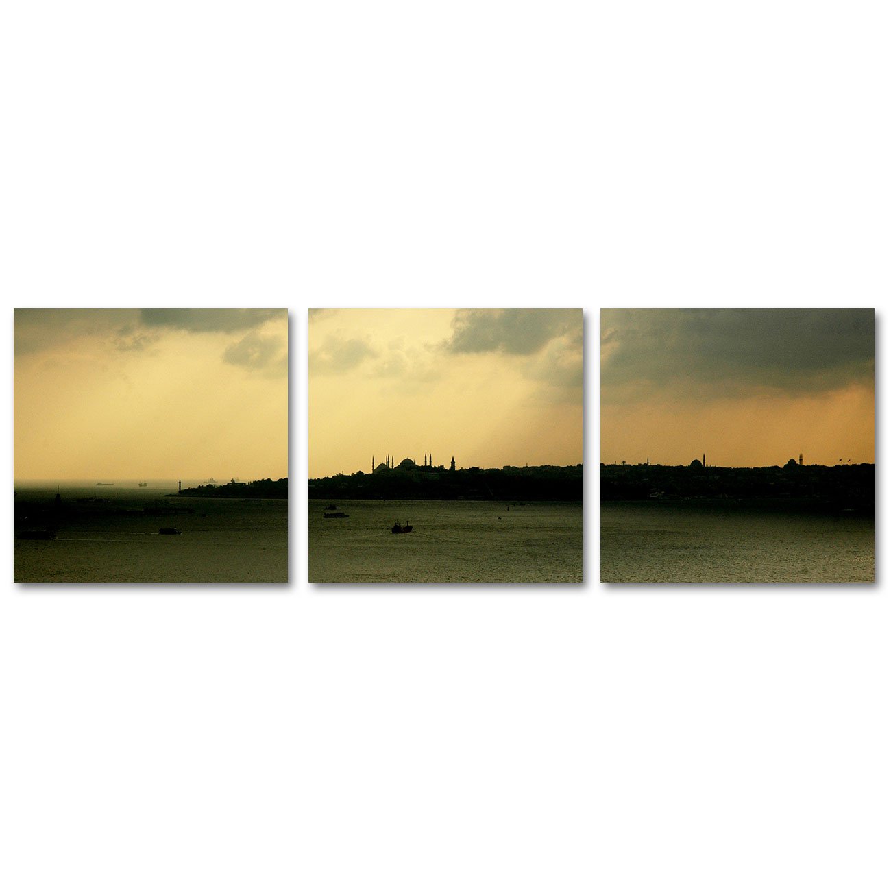 Osman Karamehmetoglu Evening in Istanbul Canvas Set Art Print